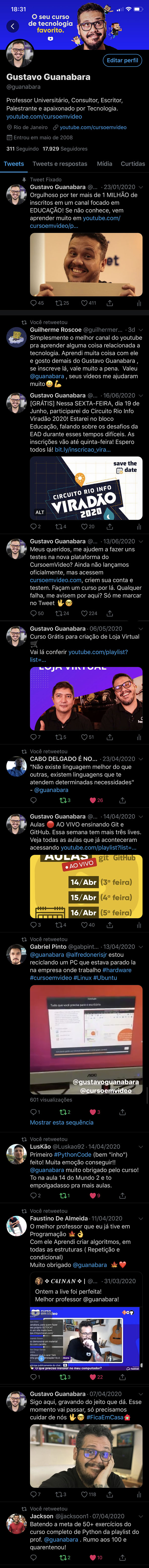 Uma imagem que apresenta um 'layout' de uma página do Twitter.